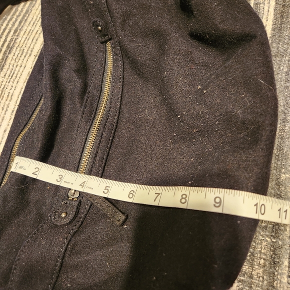 Retro Wool GAP shoulder bag - fully lined purse,  black & tan - Picture 8 of 9